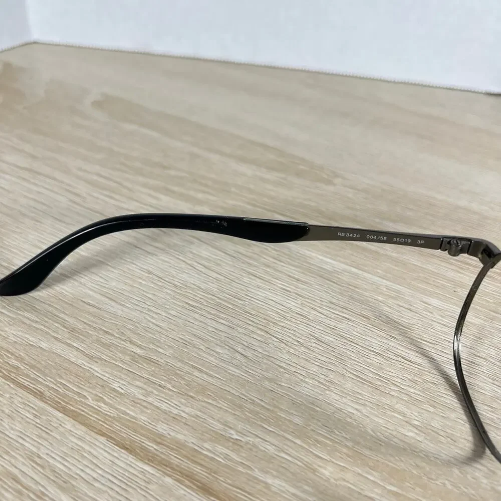 RARE! Ray-Ban RB3424 004/58 Sunglasses Frames Only Gunmetal 55-19
